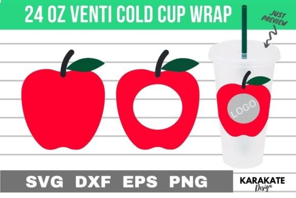 Apple, 24 Oz Venti Cup Wrap