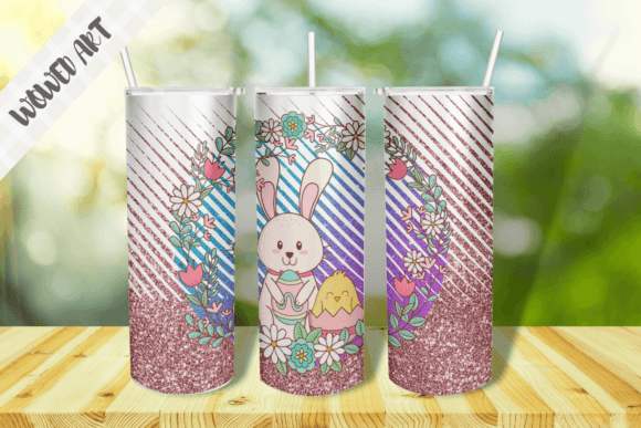 Bunny 20 Oz Skinny Tumbler Wrap