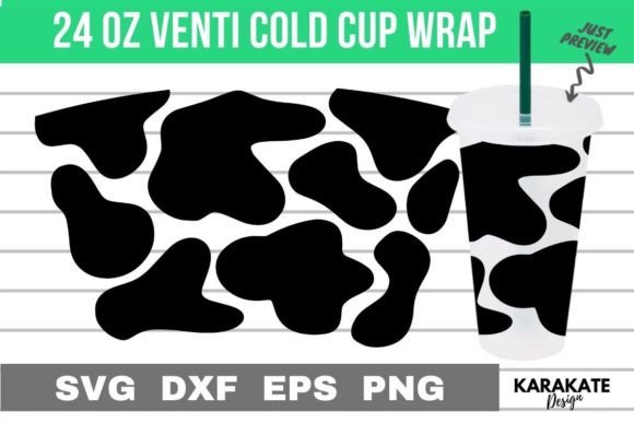 Cow Leather, 24 Oz Venti Cup Wrap