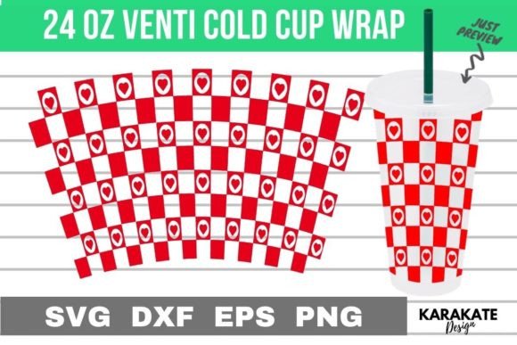 Crackers Heart, 24 Oz Venti Cup Wrap