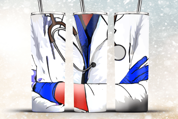 Female Doctor Coat Tumbler Design