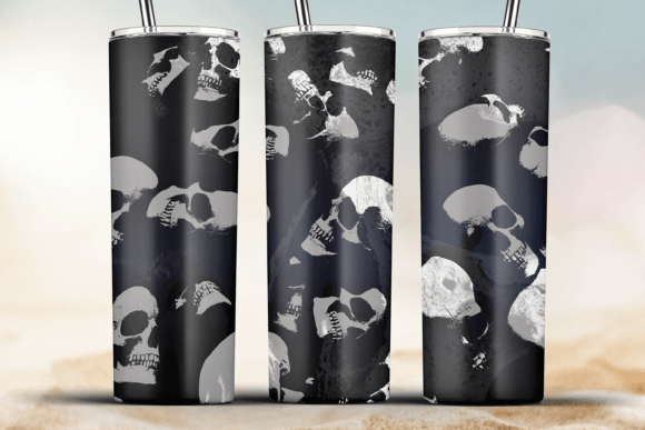 Grunge Skulls Halloween Tumbler for 20oz