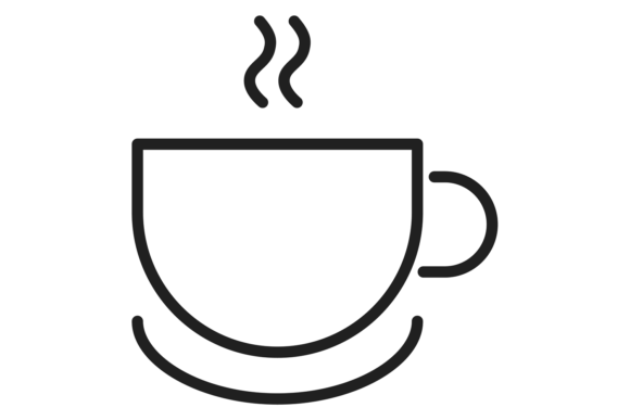 Hot Cup Icon: Clean Coffee Mug Line Symbol