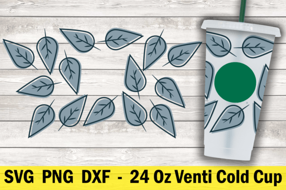 Leaf 24 Oz Cold Cup Wrap