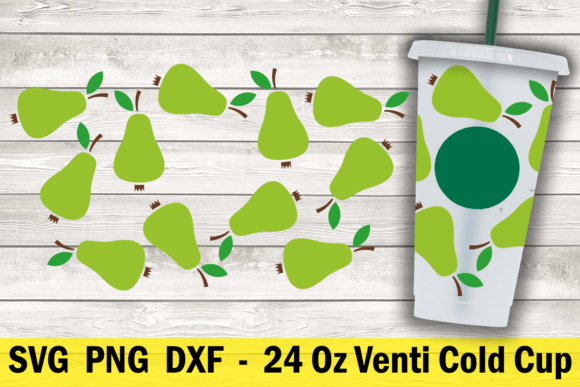 Pear 24 Oz Cold Cup Wrap