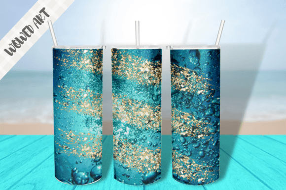 Sea Water 20 Oz Skinny Tumbler Wrap