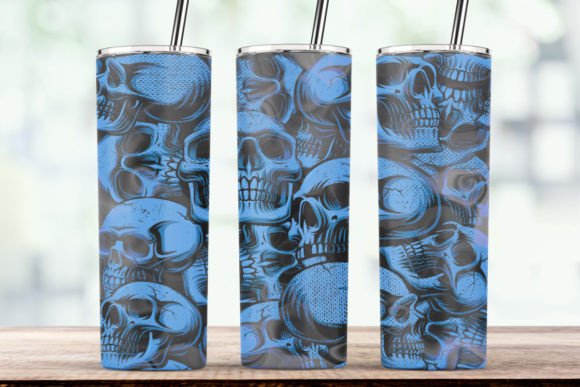 Skeleton Halloween Spooky Tumbler Wrap