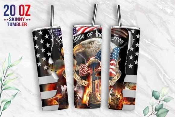 Veteran Tumbler Wrap USA Flag Tumbler